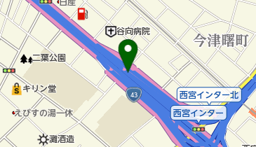 阪神3号神戸線 西宮IC(JCT) 上りの地図画像