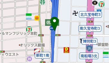 阪神1号環状線 環状線東大阪線大阪港線分岐 上りの地図画像