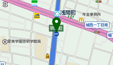 名古屋6号清須線 明道町JCT 上りの地図画像