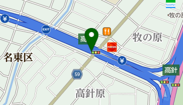 名古屋2号東山線 高針JCT 上りの地図画像