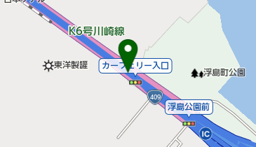 神奈川6号川崎線 川崎浮島JCT 上りの地図画像