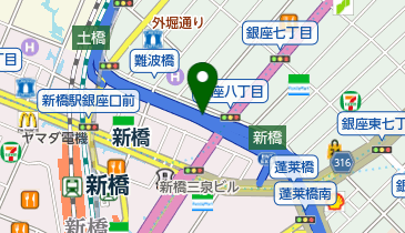 東京高速道路 汐留JCT 上りの地図画像