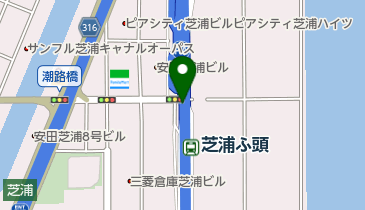 首都11号台場線 芝浦JCT 上りの地図画像