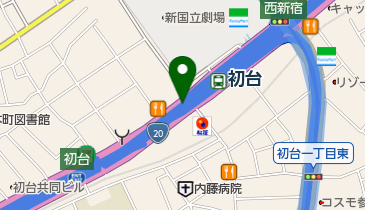 首都4号新宿線 西新宿JCT 上りの地図画像