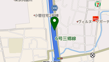 首都6号三郷線 小菅JCT 上りの地図画像