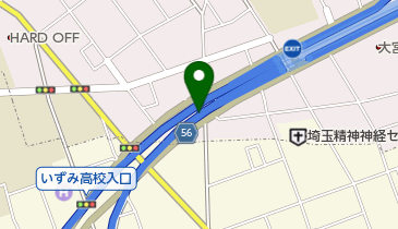 首都埼玉新都心線 与野JCT 上りの地図画像