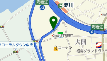 阪神2号淀川左岸線 海老江JCT 上りの地図画像