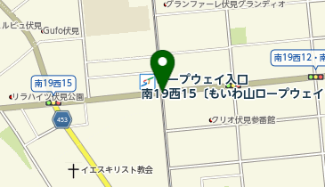 ロープウェイ入口の地図画像