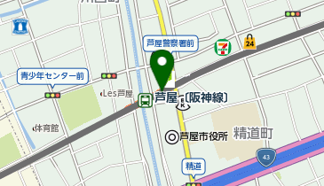 芦屋〔阪神線〕の地図画像