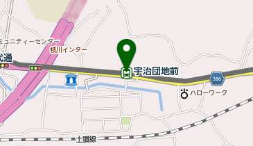 宇治団地前の地図画像