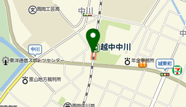 越中中川の地図画像