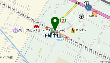 下総中山の地図画像