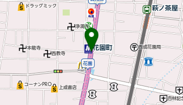 花園町の地図画像