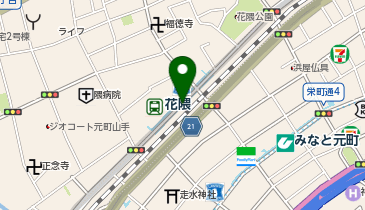 花隈の地図画像