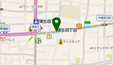 蒲生四丁目の地図画像