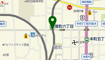 萱町六丁目の地図画像