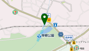 岸根公園の地図画像