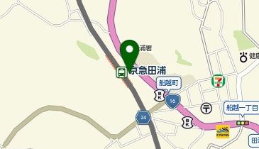 京急田浦の地図画像