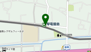 琴電屋島の地図画像