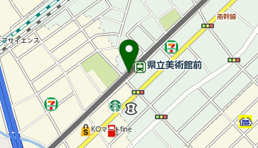 県立美術館前の地図画像