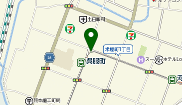 呉服町(熊本県)の地図画像