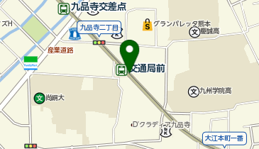 交通局前(熊本県)の地図画像