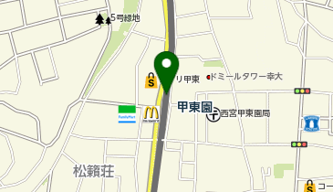 甲東園の地図画像