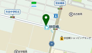 砂田橋の地図画像