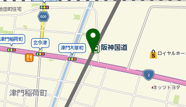 阪神国道の地図画像