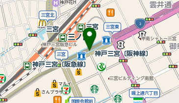 神戸三宮〔阪神線〕の地図画像