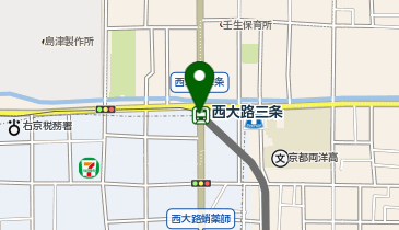西大路三条の地図画像