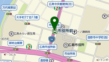 市役所前(広島県)の地図画像
