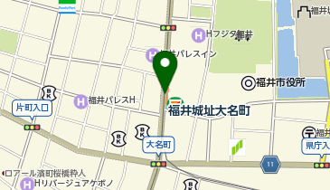 福井城址大名町の地図画像