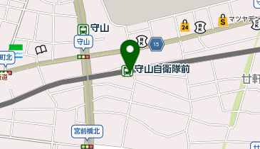 守山自衛隊前の地図画像