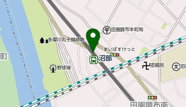 沼部の地図画像