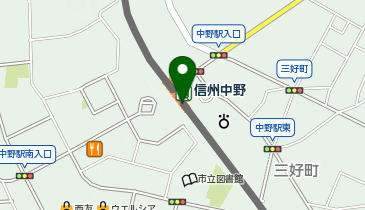 信州中野の地図画像