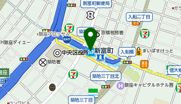 新富町(東京都)の地図画像