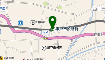 瀬戸市役所前の地図画像