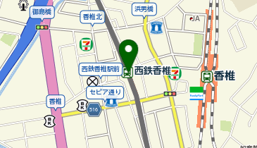 西鉄香椎の地図画像