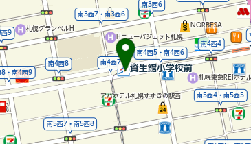 資生館小学校前の地図画像