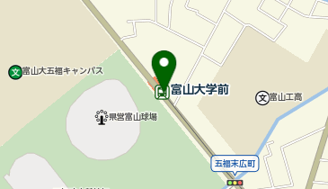 富山大学前の地図画像