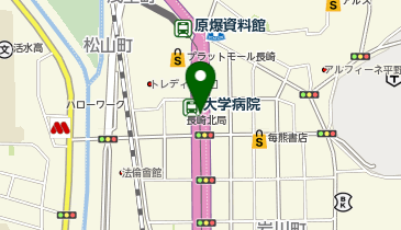 大学病院の地図画像