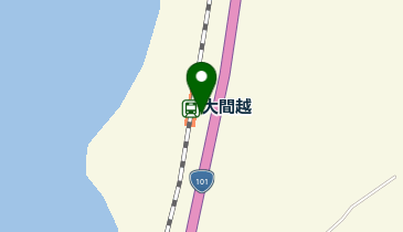 大間越の地図画像