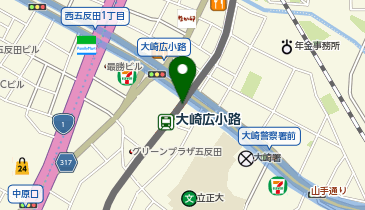 大崎広小路の地図画像