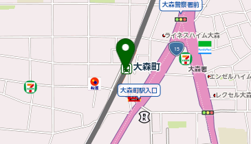 大森町の地図画像