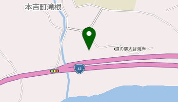 大谷海岸の地図画像