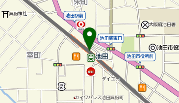 池田(大阪府)の地図画像