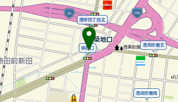 築地口の地図画像