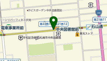 中央図書館前の地図画像