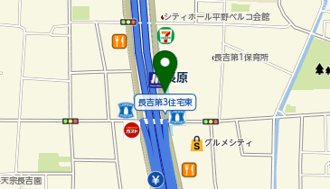 長原(大阪府)の地図画像